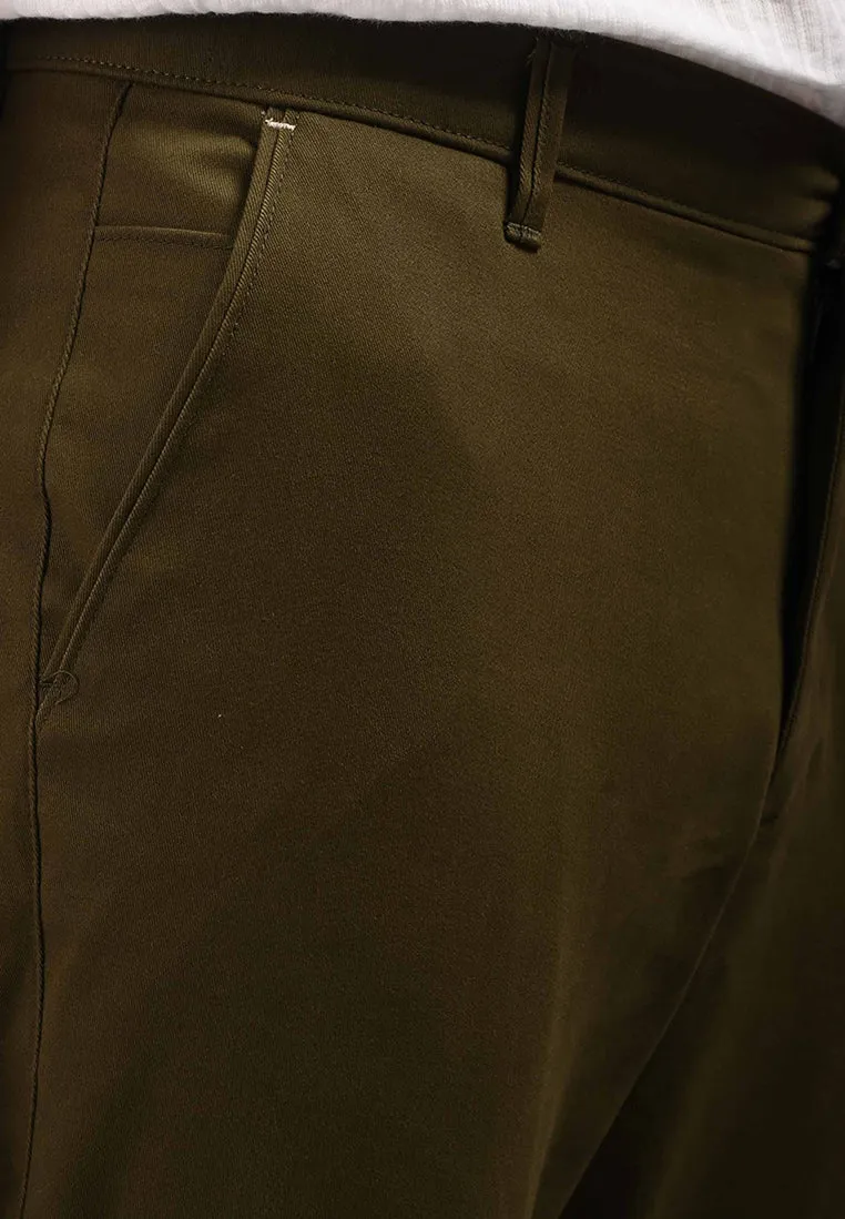 MOC Celana Panjang Ankle Pants Pria NEVILLE-DARK OLIVE