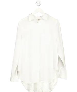 Monday Swimwear White Monaco Long-sleeved Linen Shirt UK L