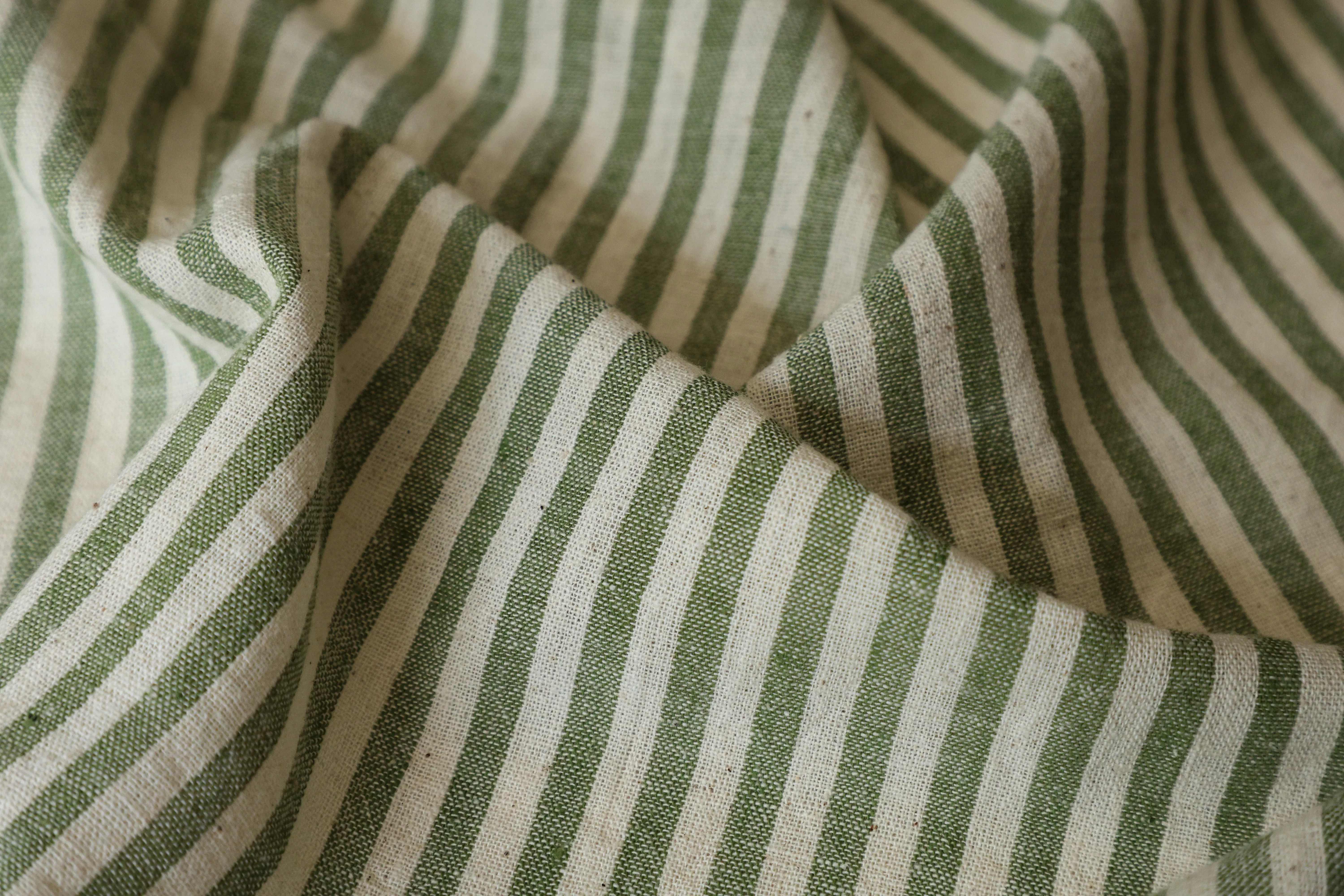 Moss Striped Tent Shirt Dress