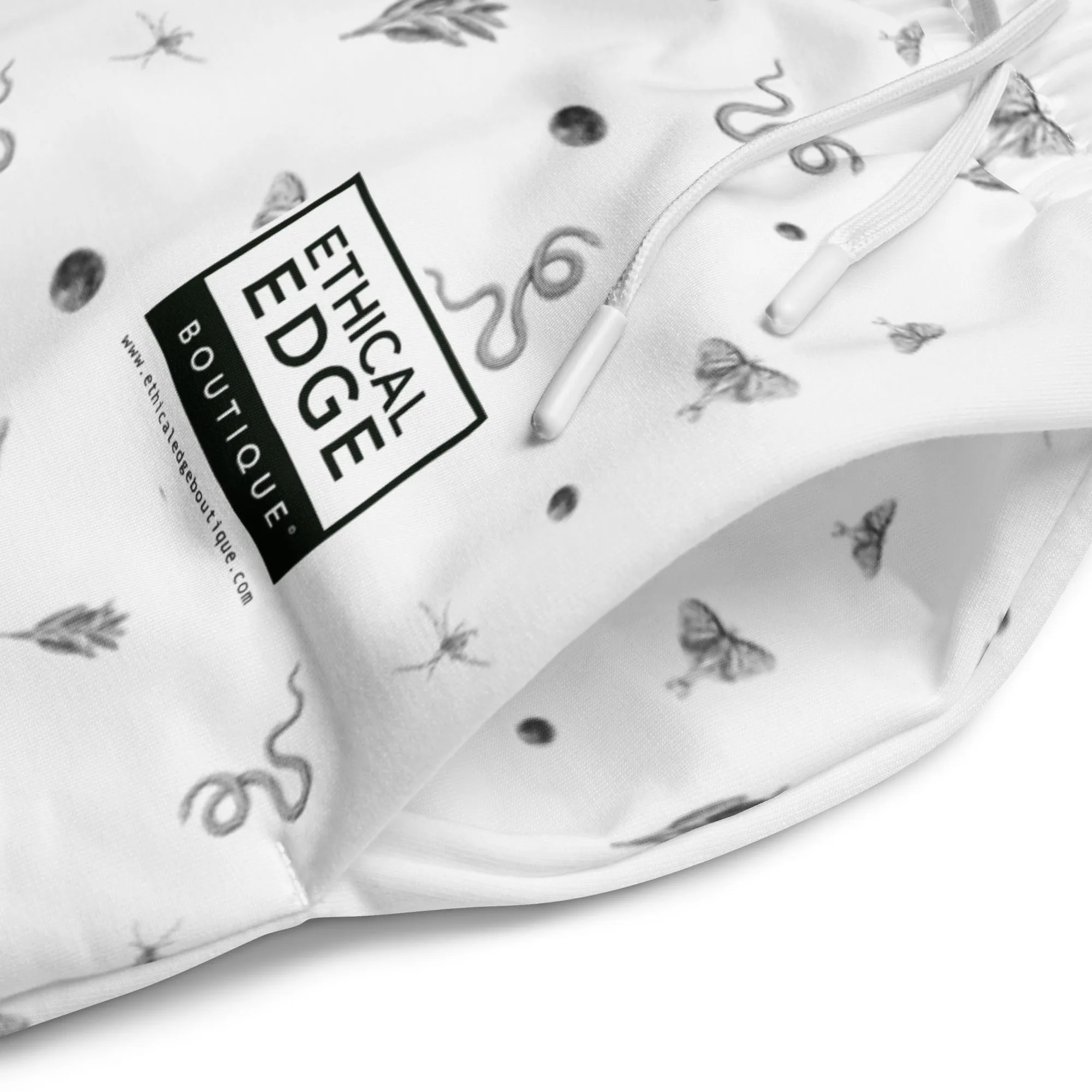 Mystic Print Joggers | White | Relaxed Fit, Wide Leg, Comfortable for Everyday Wear