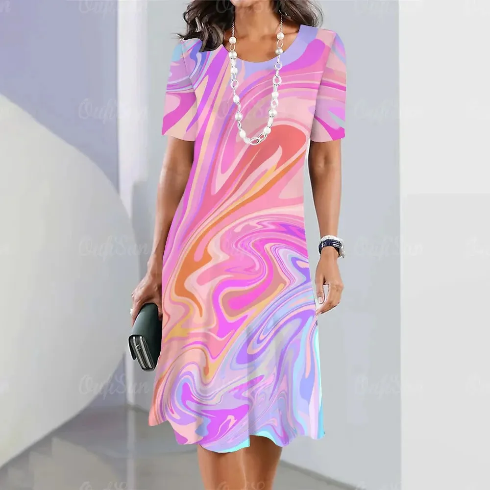 New Vintage Women’s Striped Printed Dress