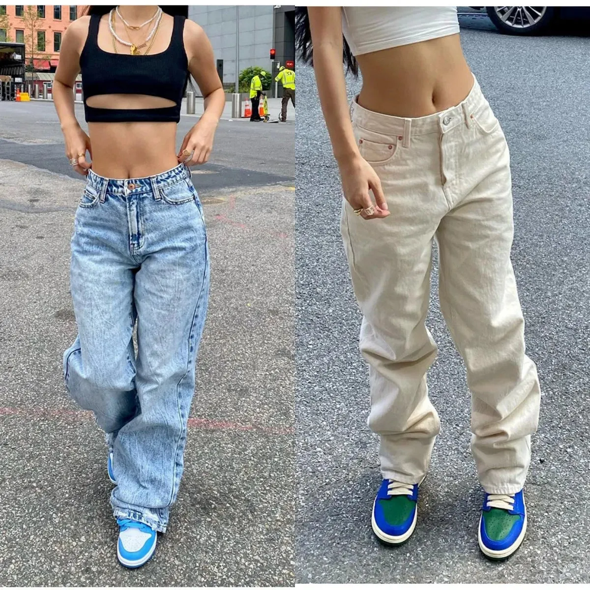 New Y2K Fashion Loose Denim Wide-Leg Jeans for Women – Trendy & Comfortable Pants