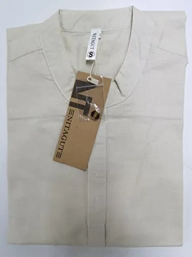NITAGUT Men's Linen Beach Shirt