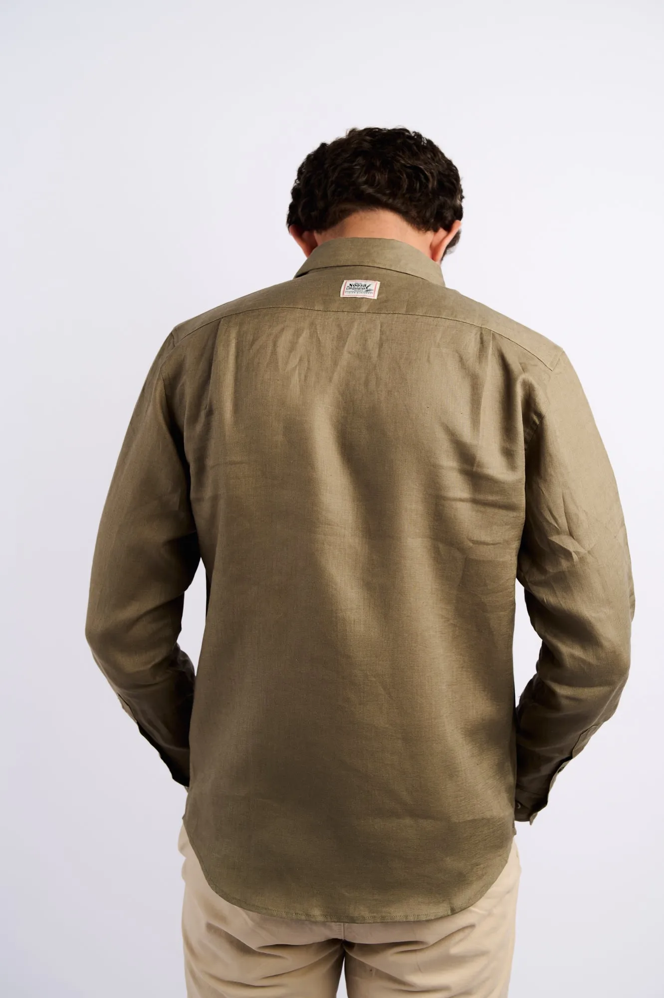 NL Linen Shirt Army Green