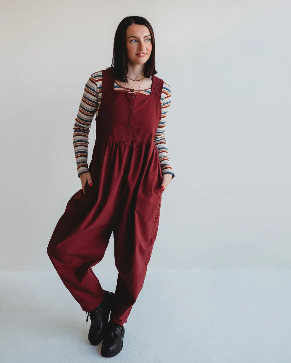 Nora Multicolour Retro Stripe Print Top