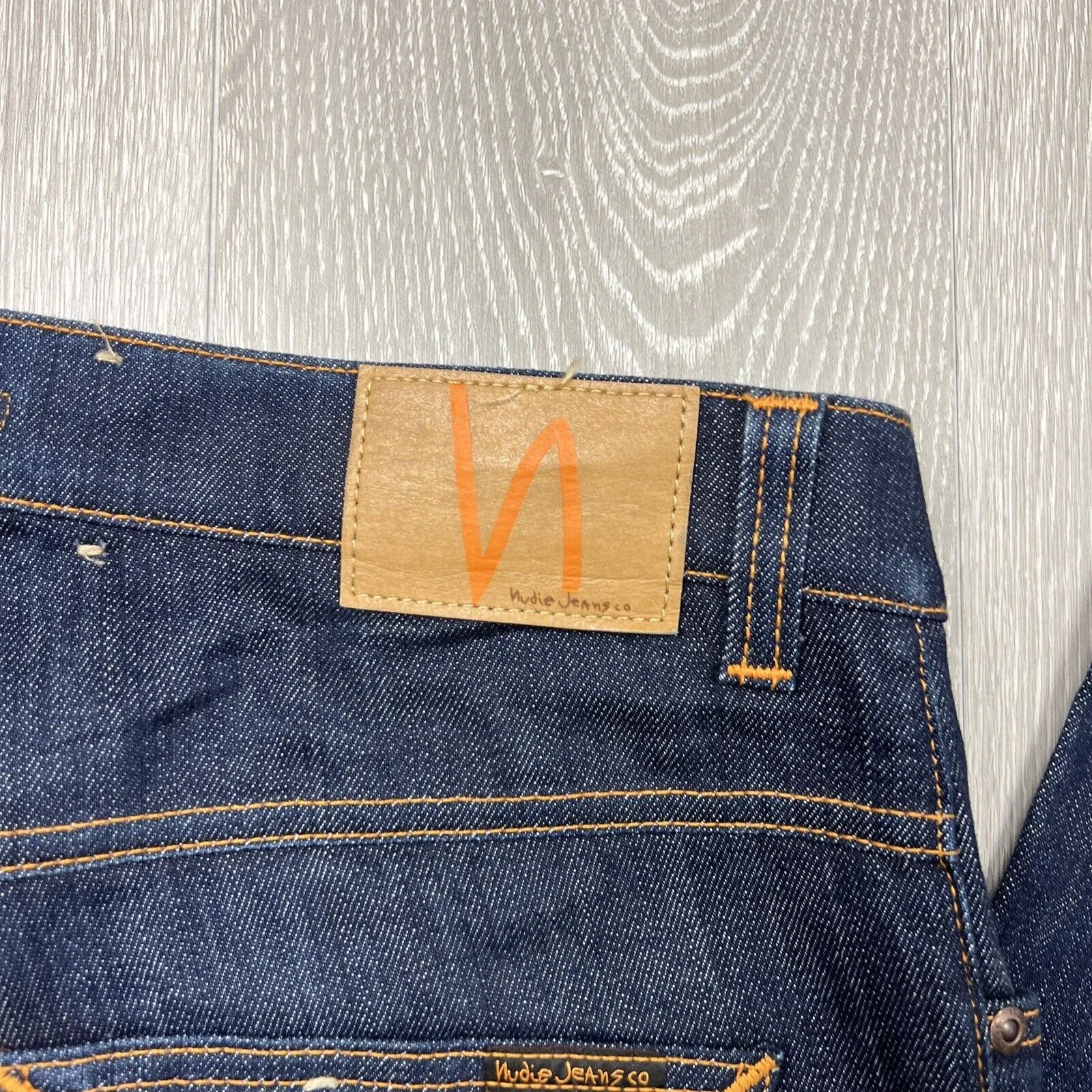 Nudie Jeans Co. Dark Blue Slim Jeans 'Dry Open Navy' Size 34 X 34