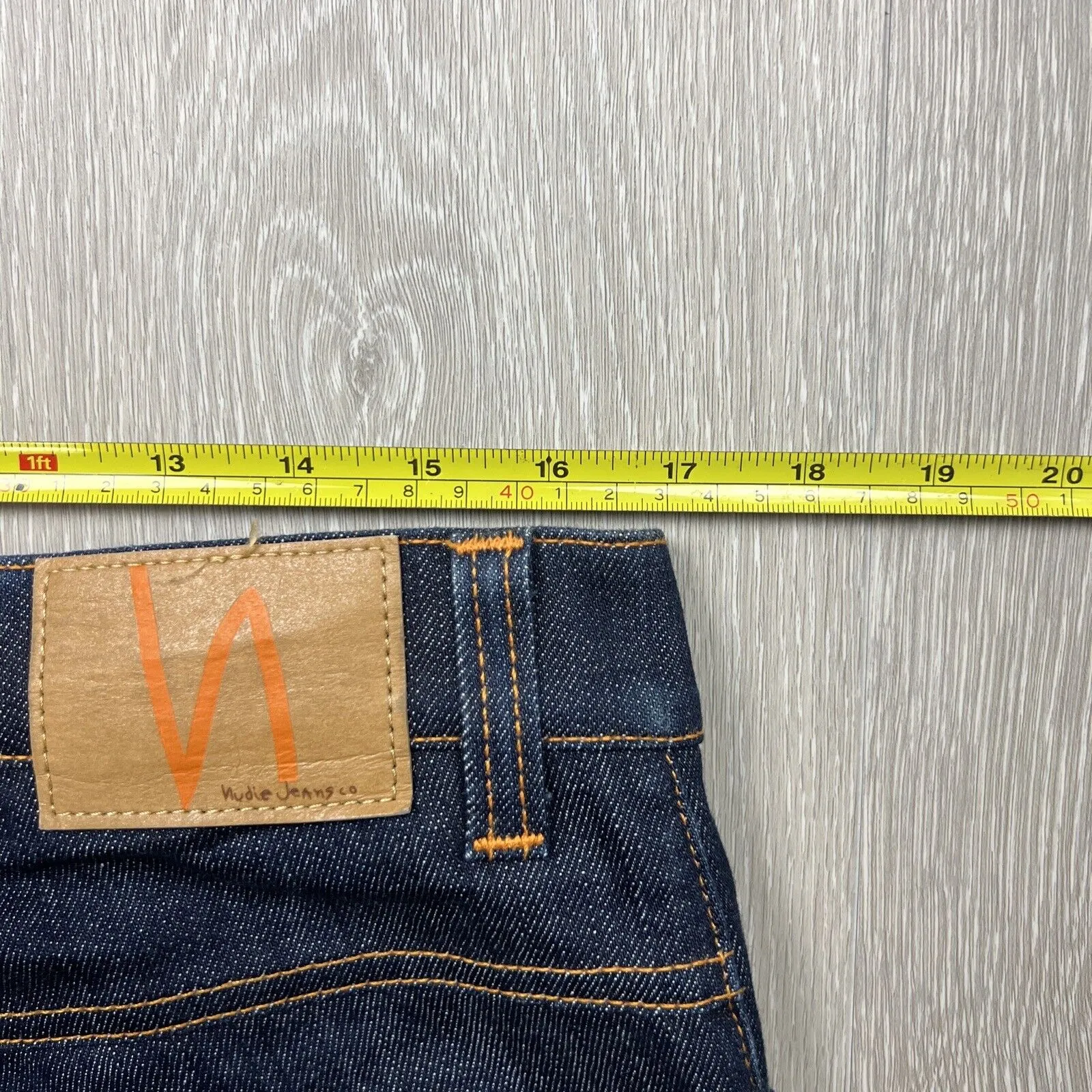 Nudie Jeans Co. Dark Blue Slim Jeans 'Dry Open Navy' Size 34 X 34