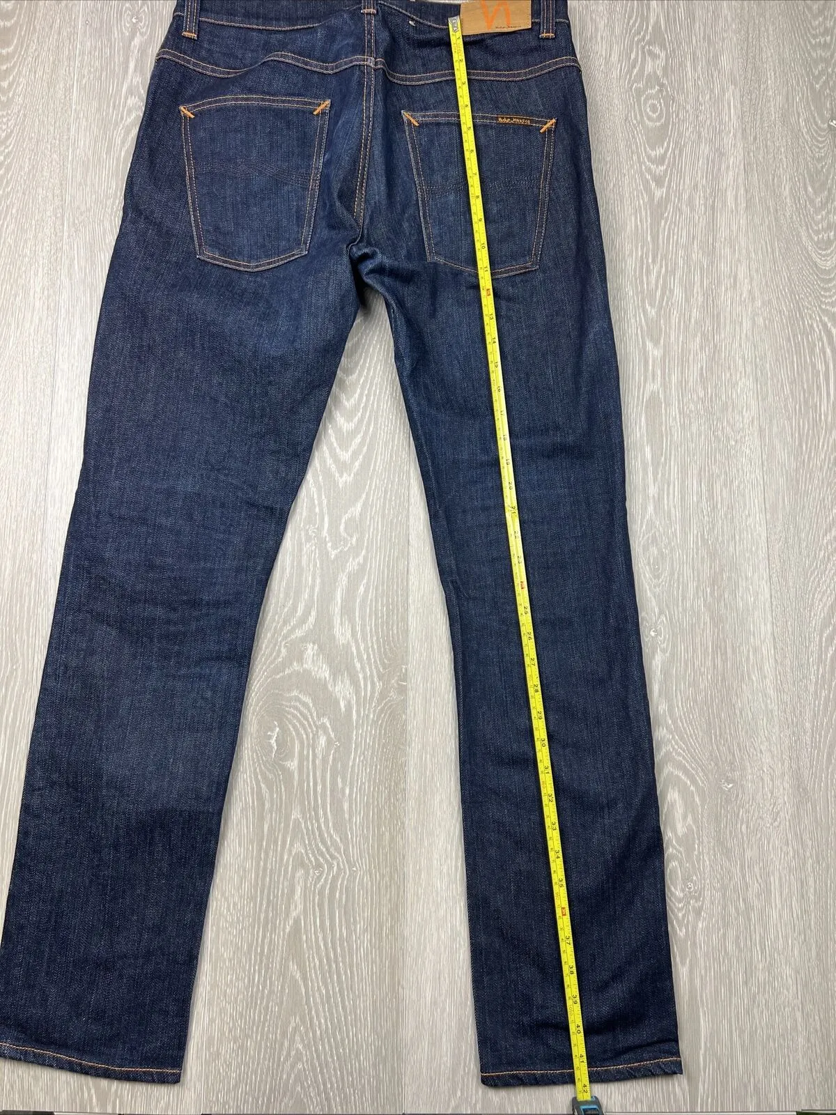 Nudie Jeans Co. Dark Blue Slim Jeans 'Dry Open Navy' Size 34 X 34
