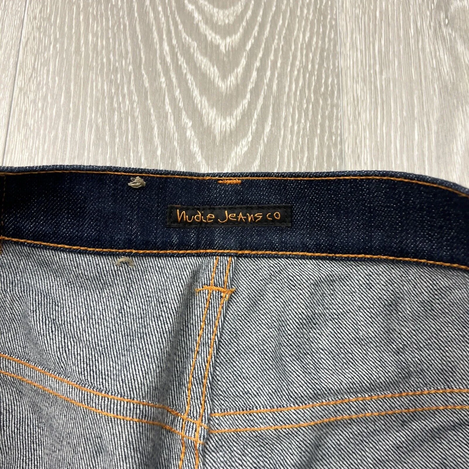 Nudie Jeans Co. Dark Blue Slim Jeans 'Dry Open Navy' Size 34 X 34