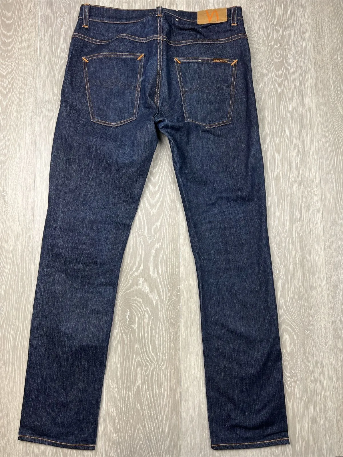 Nudie Jeans Co. Dark Blue Slim Jeans 'Dry Open Navy' Size 34 X 34