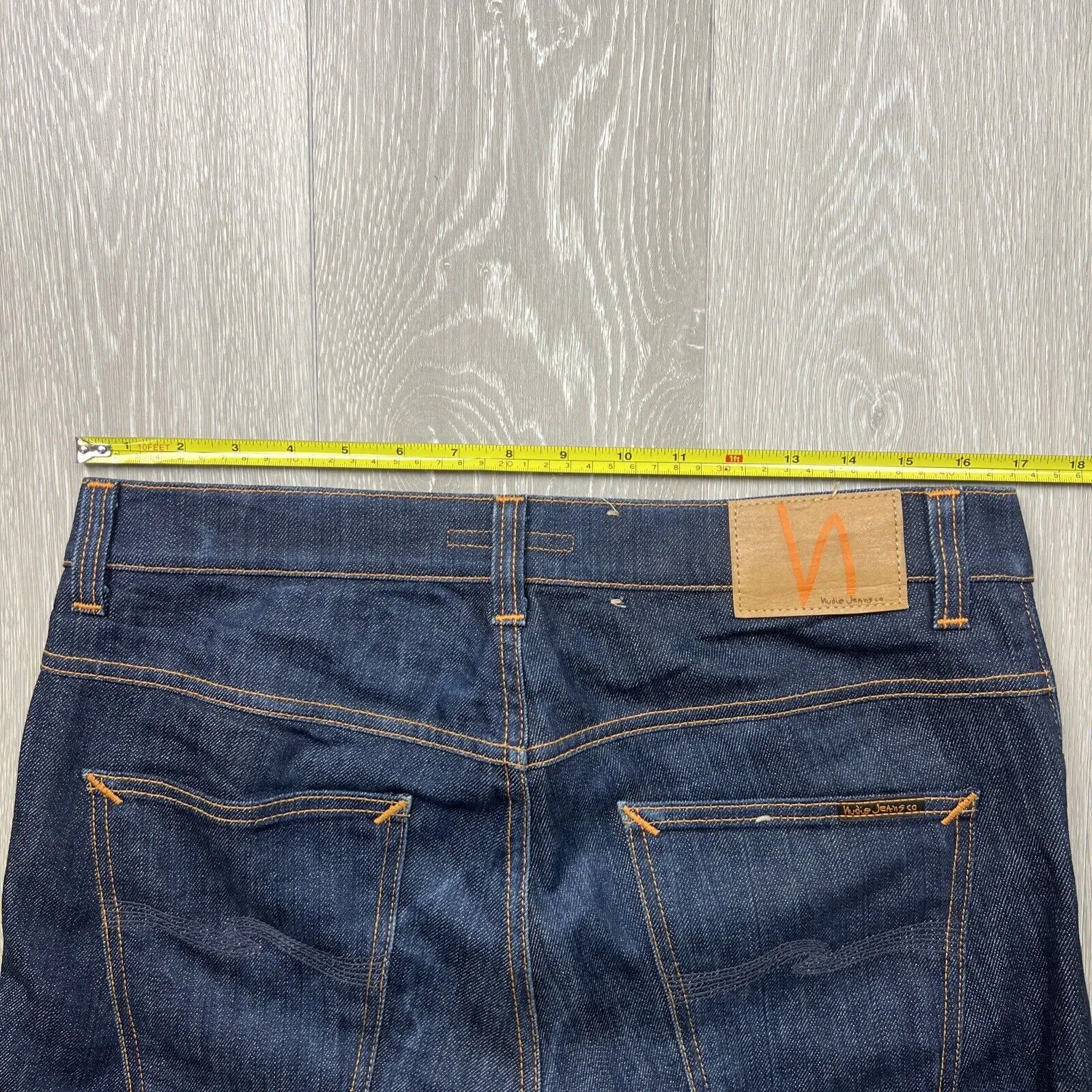 Nudie Jeans Co. Dark Blue Slim Jeans 'Dry Open Navy' Size 34 X 34
