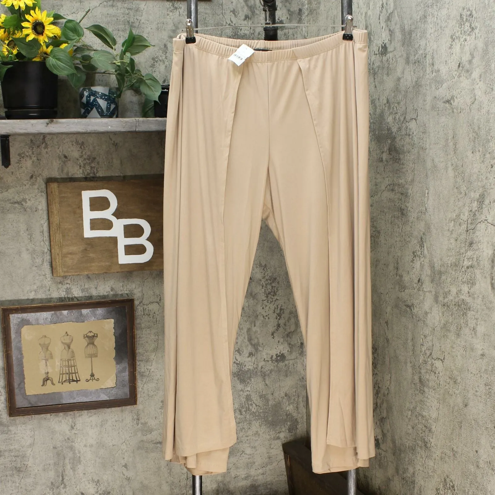 NWT Slinky Brand Womens Flare-Leg Wrap Pant. 656762-Plus Plus 2X