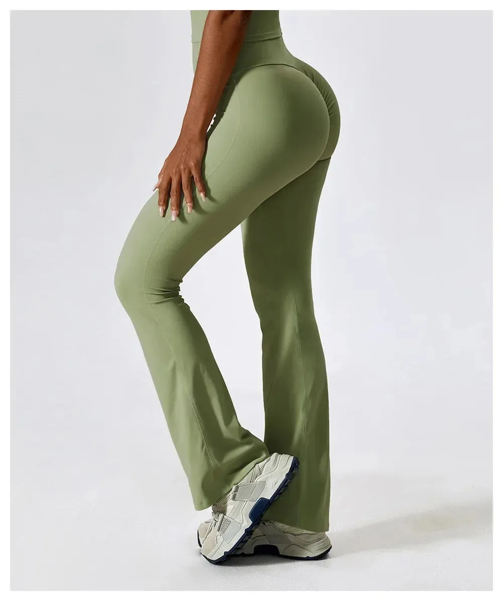 Obsidian Phoenix Women's Luxury High-Waist Yoga Flared Pants