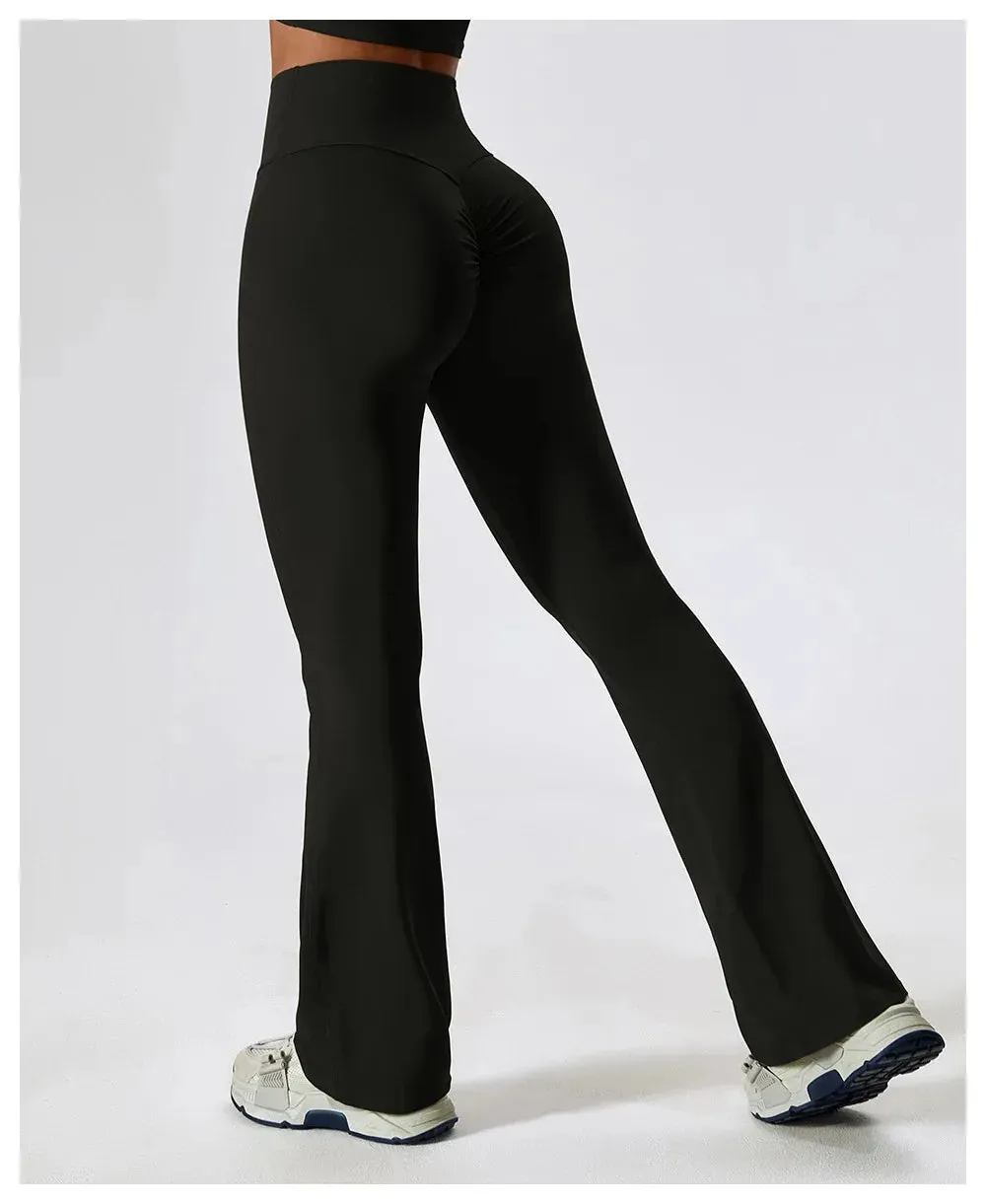 Obsidian Phoenix Women's Luxury High-Waist Yoga Flared Pants