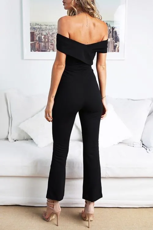 Off Shoulder Knot Jumpsuit