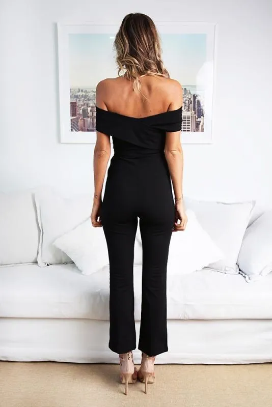 Off Shoulder Knot Jumpsuit