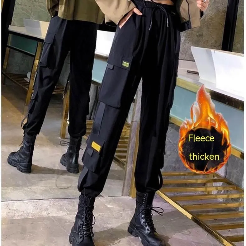 Oversized Cargo Pants Men And Women Ankle Banded Slacks High Waist Loose And Slimming
