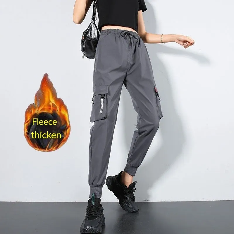 Oversized Cargo Pants Men And Women Ankle Banded Slacks High Waist Loose And Slimming
