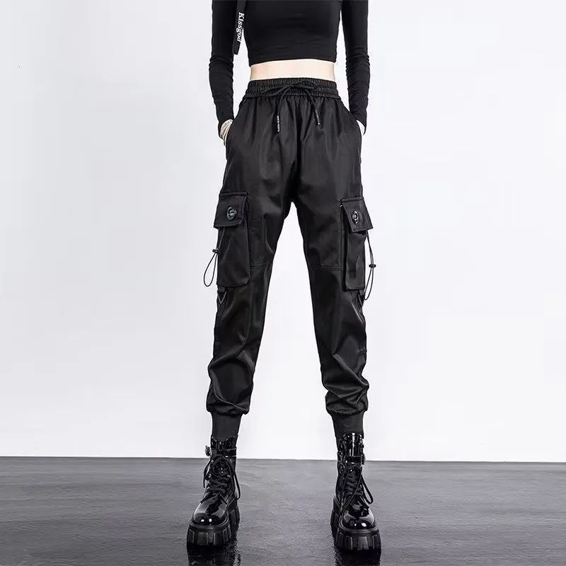 Oversized Cargo Pants Men And Women Ankle Banded Slacks High Waist Loose And Slimming