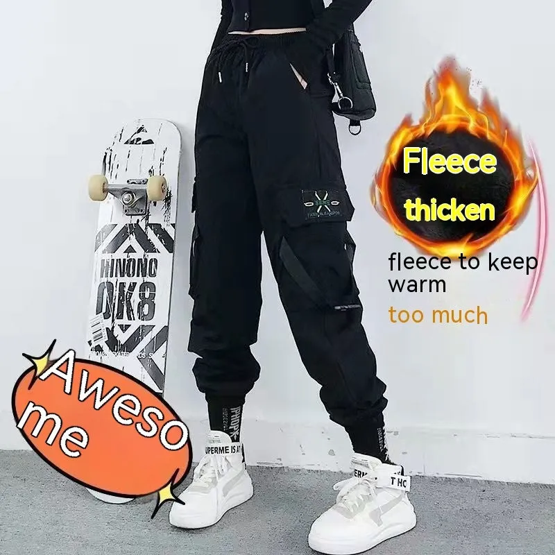 Oversized Cargo Pants Men And Women Ankle Banded Slacks High Waist Loose And Slimming