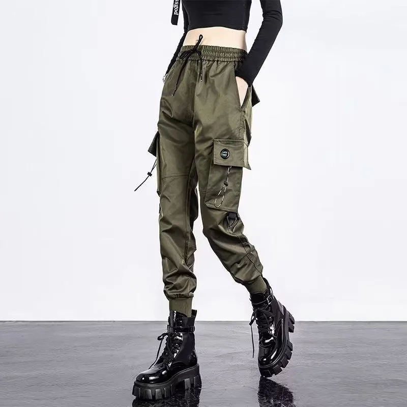 Oversized Cargo Pants Men And Women Ankle Banded Slacks High Waist Loose And Slimming