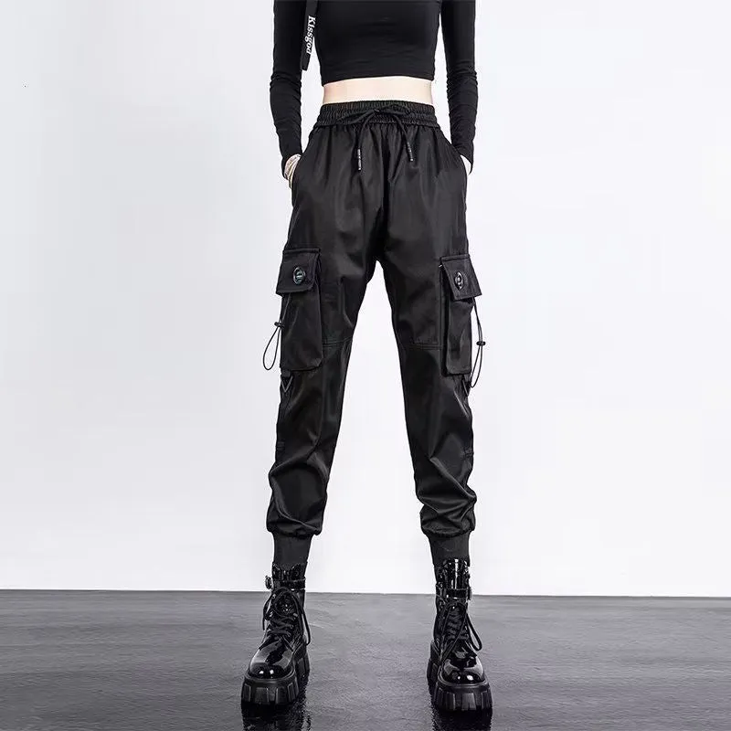 Oversized Cargo Pants Men And Women Ankle Banded Slacks High Waist Loose And Slimming