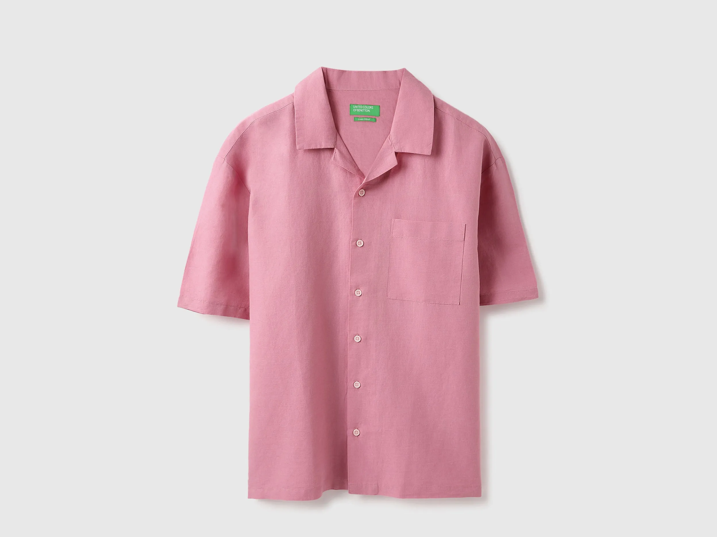 Oversized Fit Resort Collar Solid Shirt