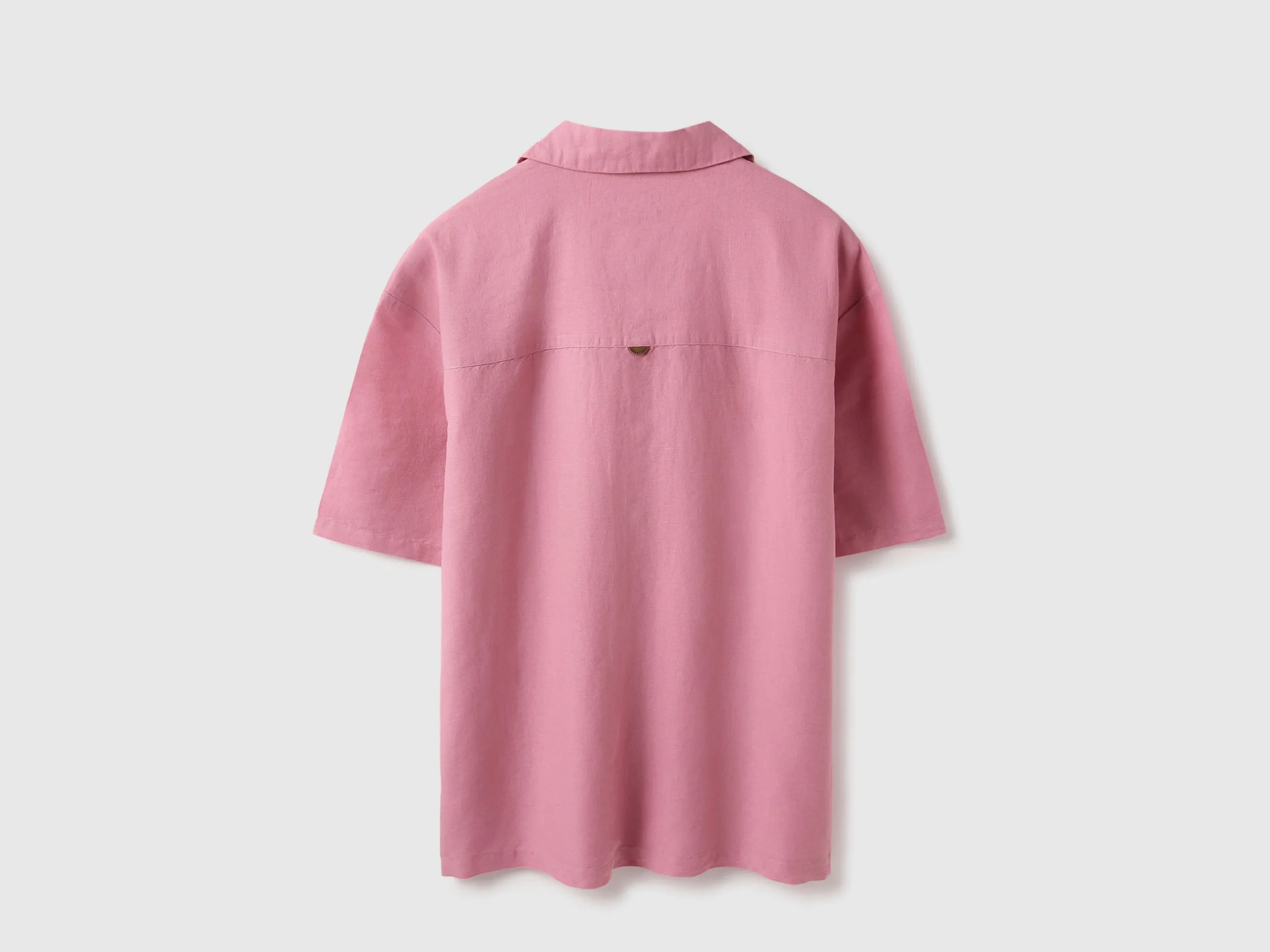 Oversized Fit Resort Collar Solid Shirt