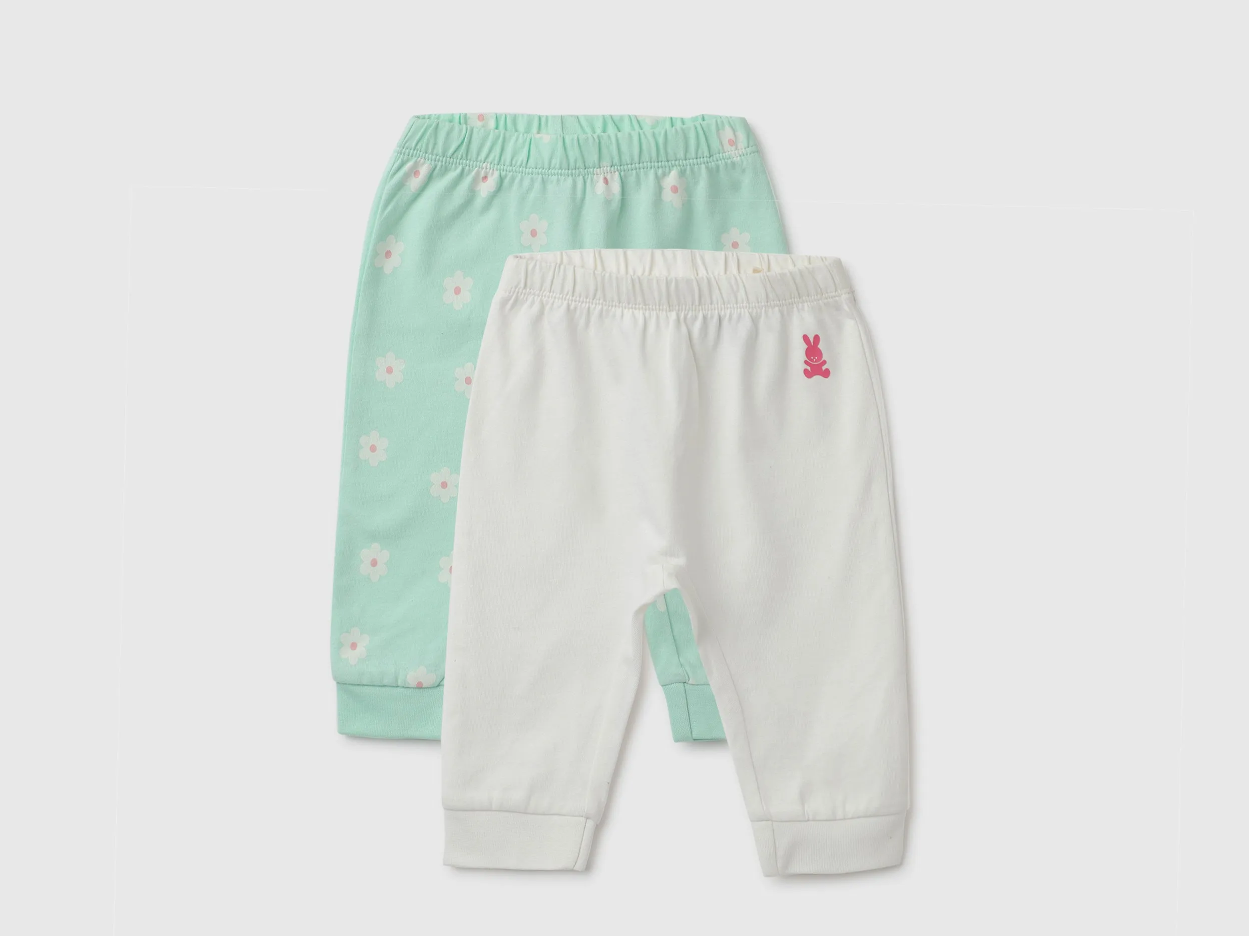Pack of 2 Printed and Solid Regular Fit Baby Joggers