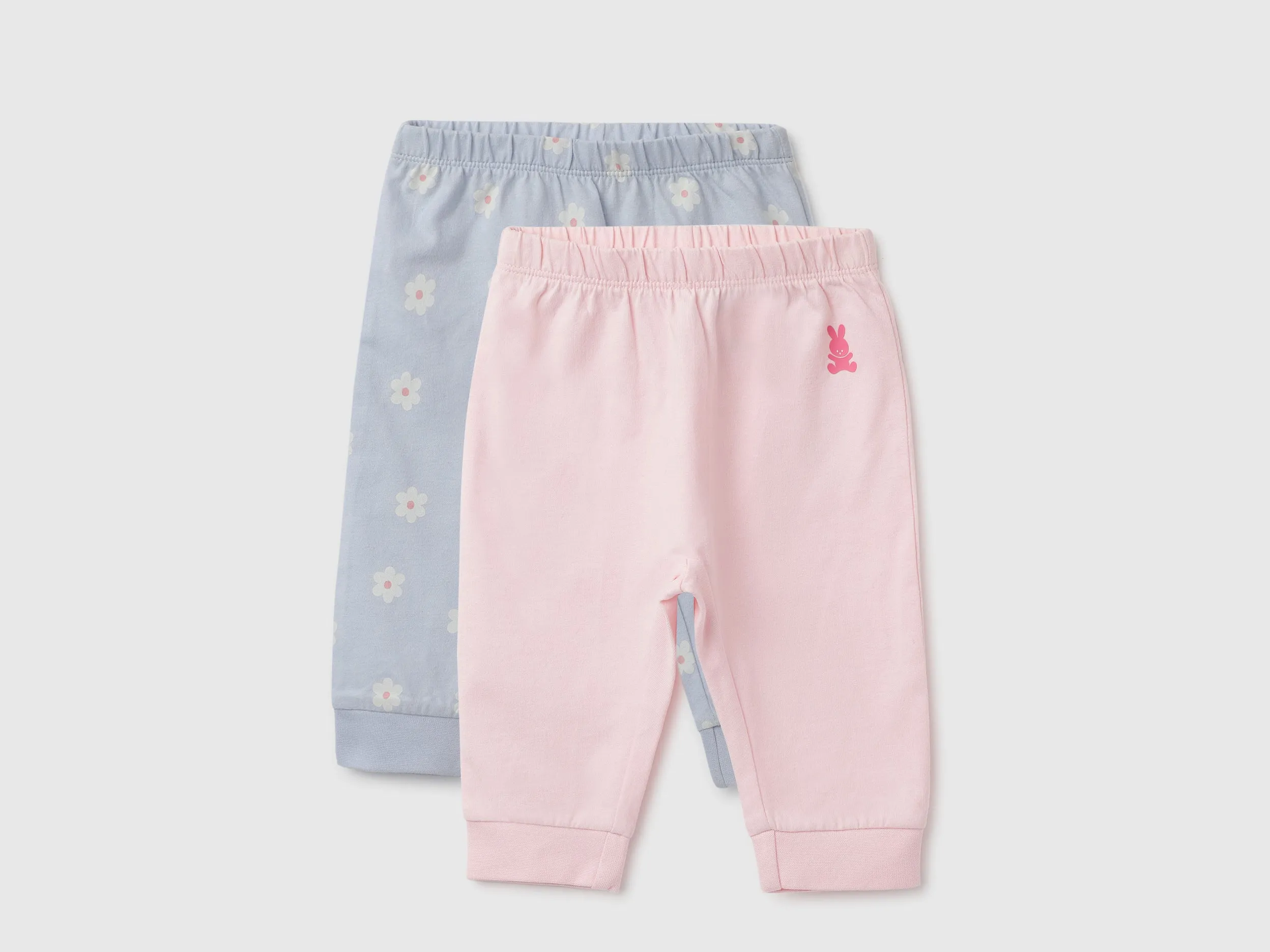 Pack of 2 Printed and Solid Regular Fit Baby Joggers