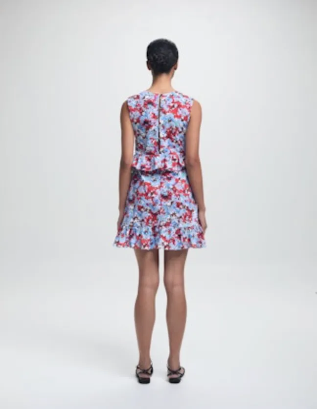 Paige Dress - Blue Garden Poplin