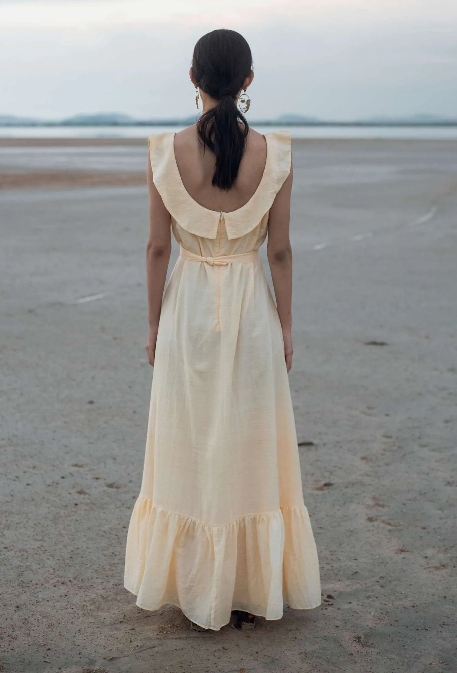 Pale Yellow Daffodil Shift Dress