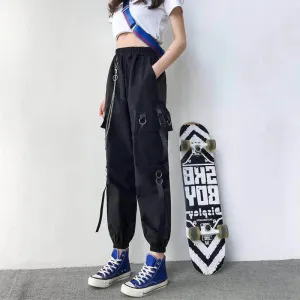 Paloma – Gothic Black Women's Winter Joggers