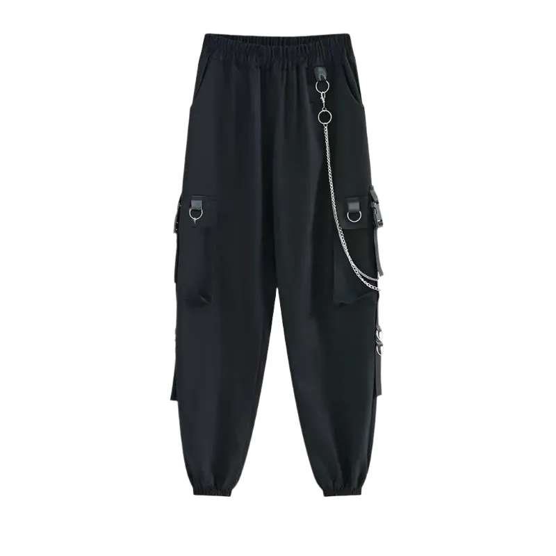 Paloma – Gothic Black Women's Winter Joggers