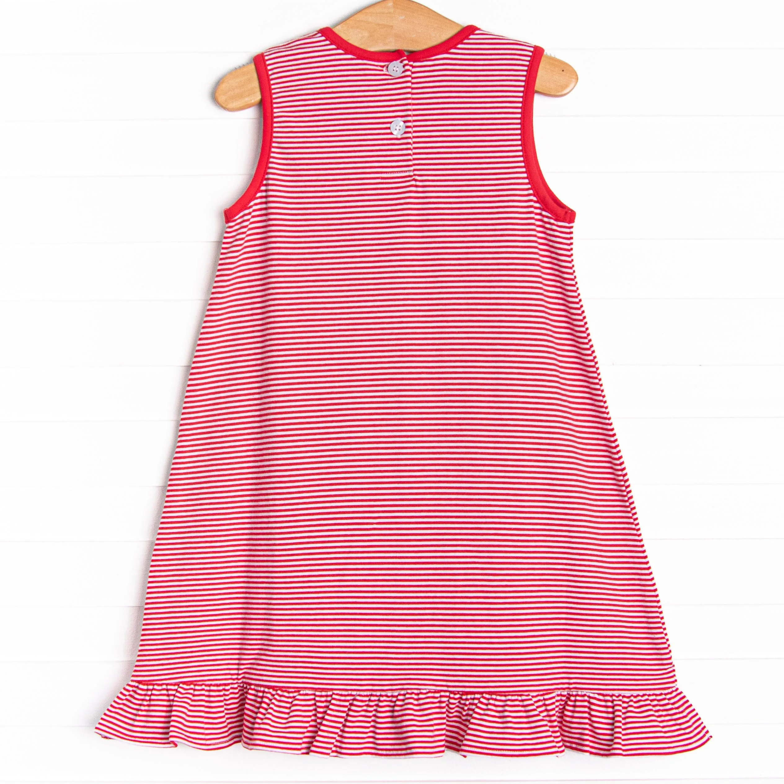 Patriotic Pops Applique Dress, Red