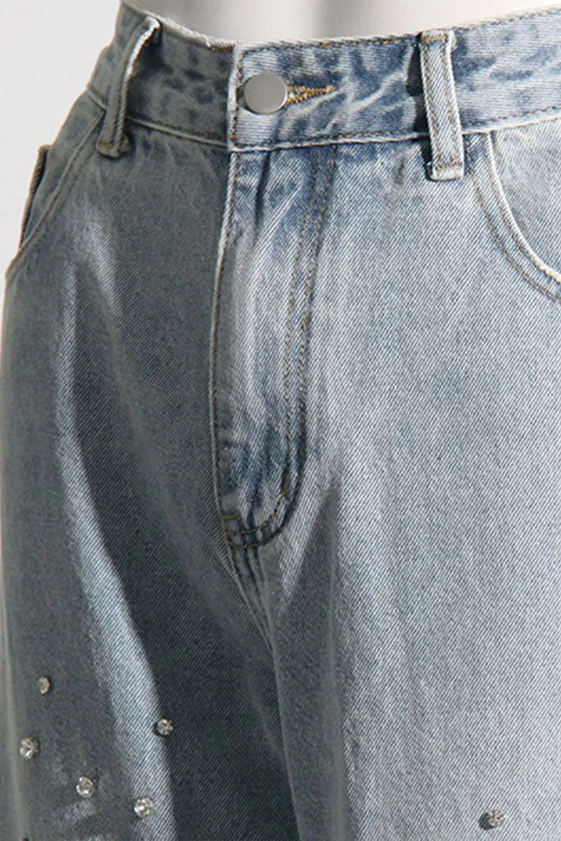 PH0194 Rhinestones Denim Jeans