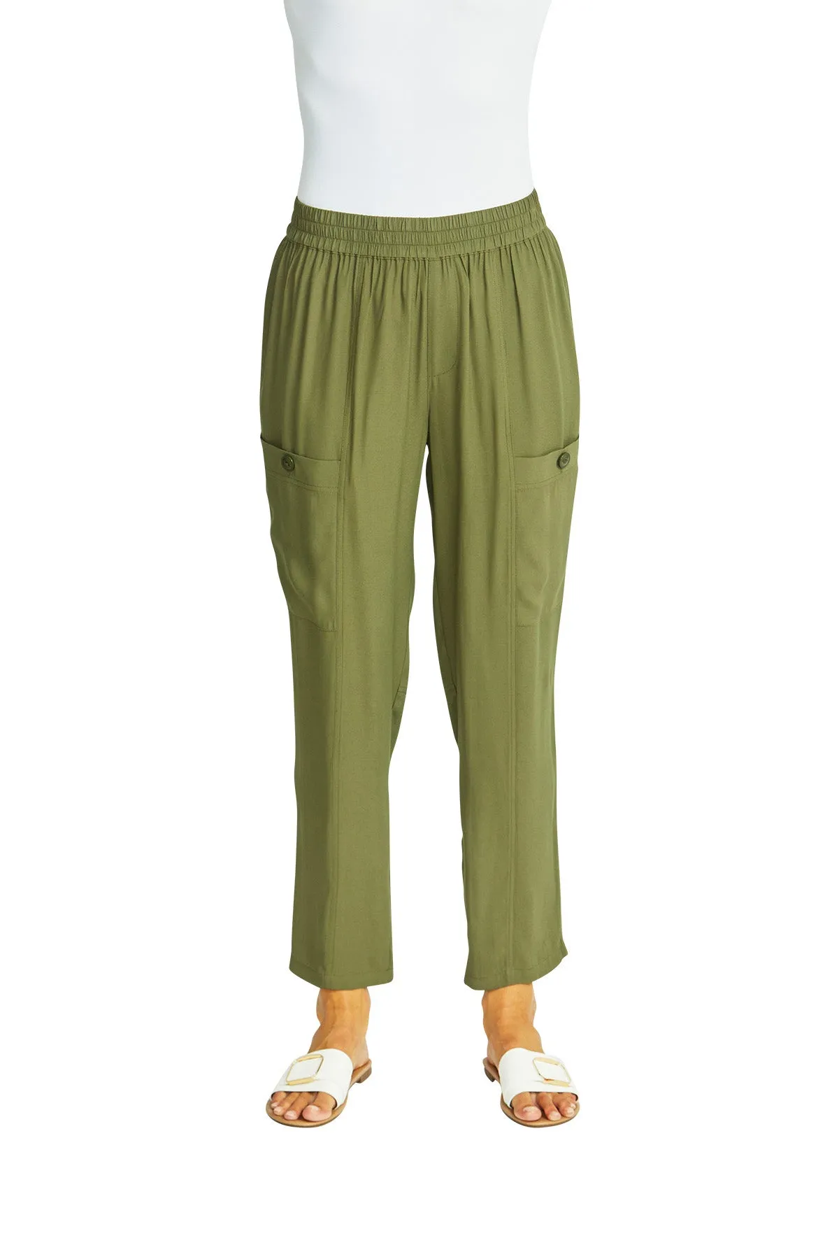 PING PONG - Khaki Helen Slinky Cargo Pant - 575713