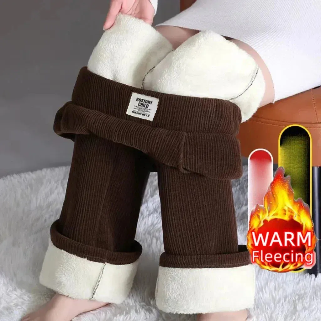 Plush Corduroy Harem Pants for Cozy Autumn Style
