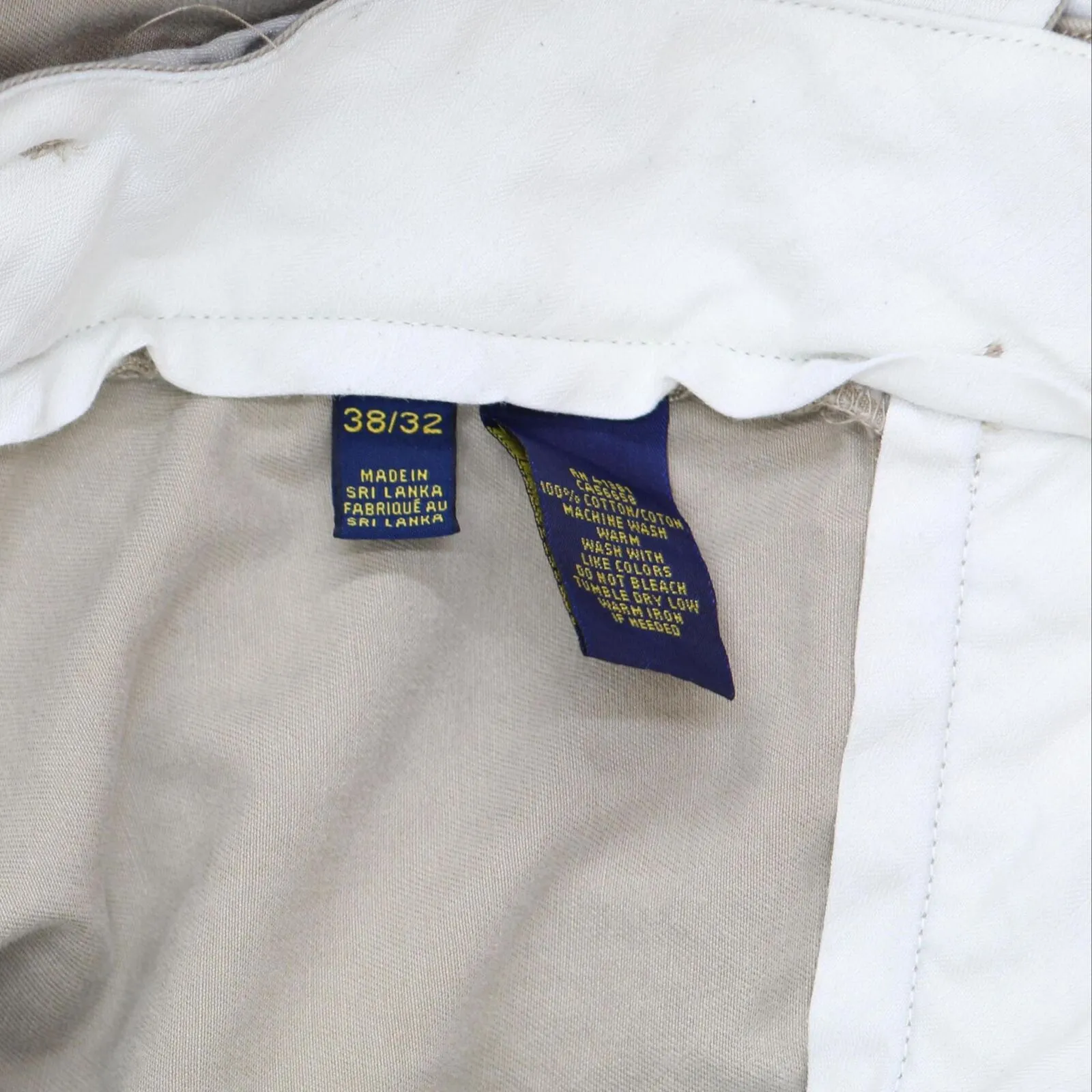 Polo Ralph Lauren Mens Cotton Khaki Dress Pants 166923321bdf2f Brown 38/32