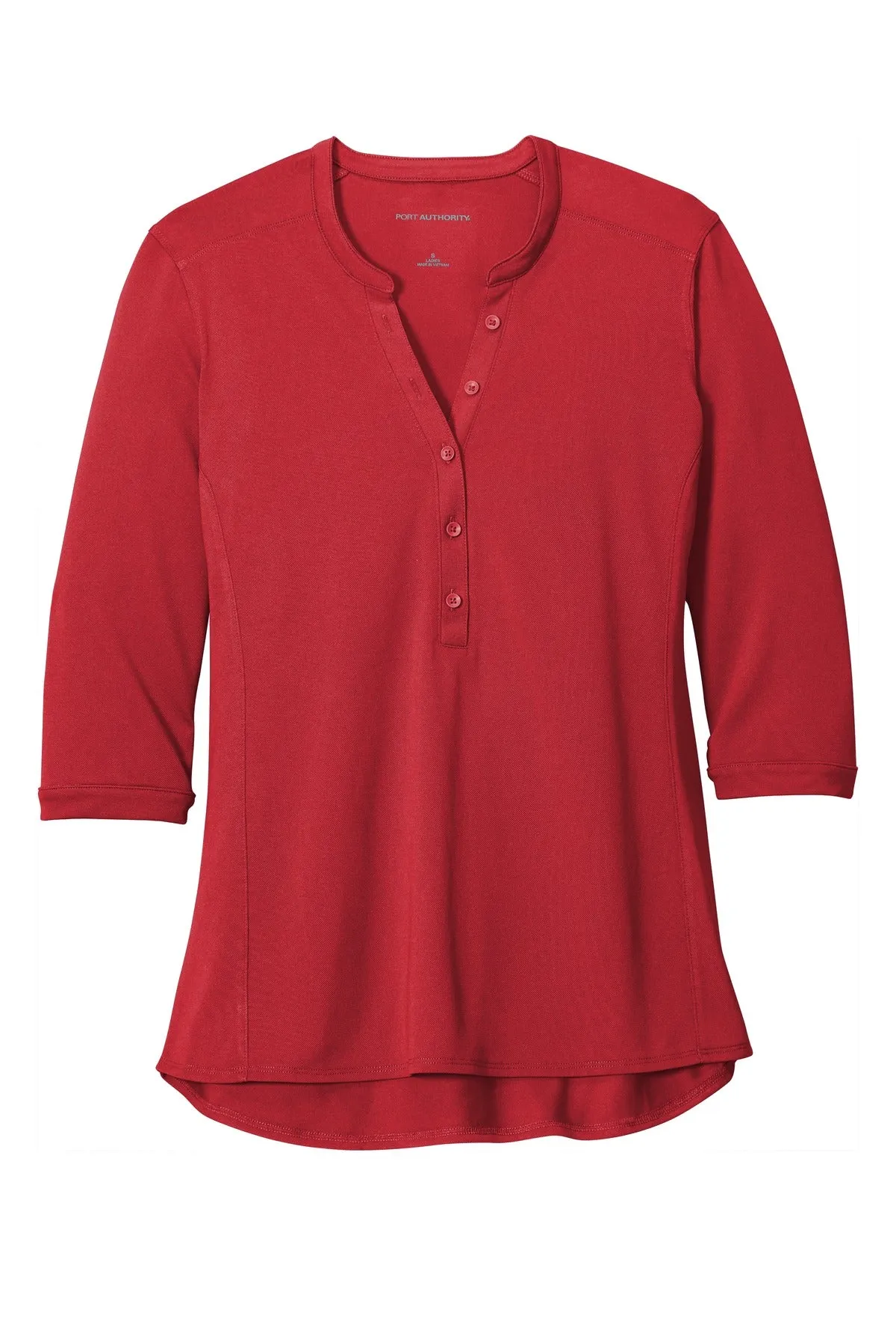 Port Authority   Women's UV Choice Pique Henley LK750 Rich Red