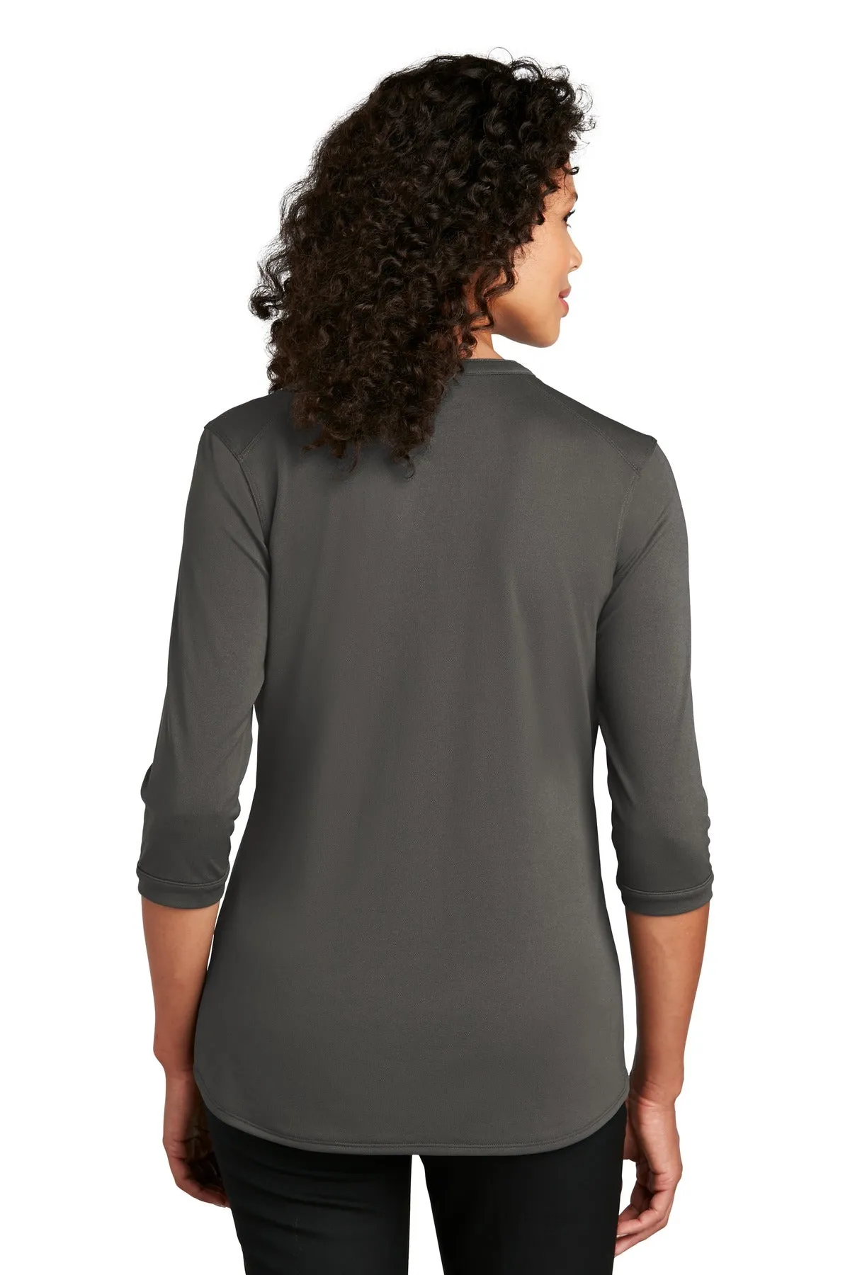 Port Authority   Women's UV Choice Pique Henley LK750 Sterling Grey