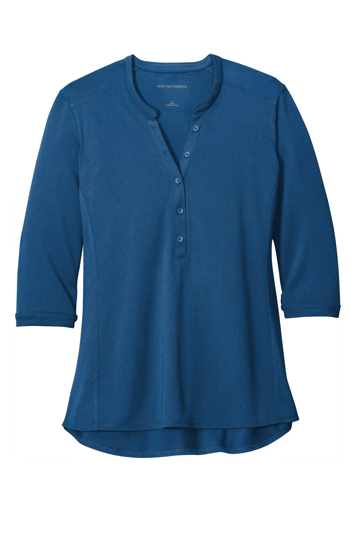 Port Authority   Women's UV Choice Pique Henley LK750 True Blue