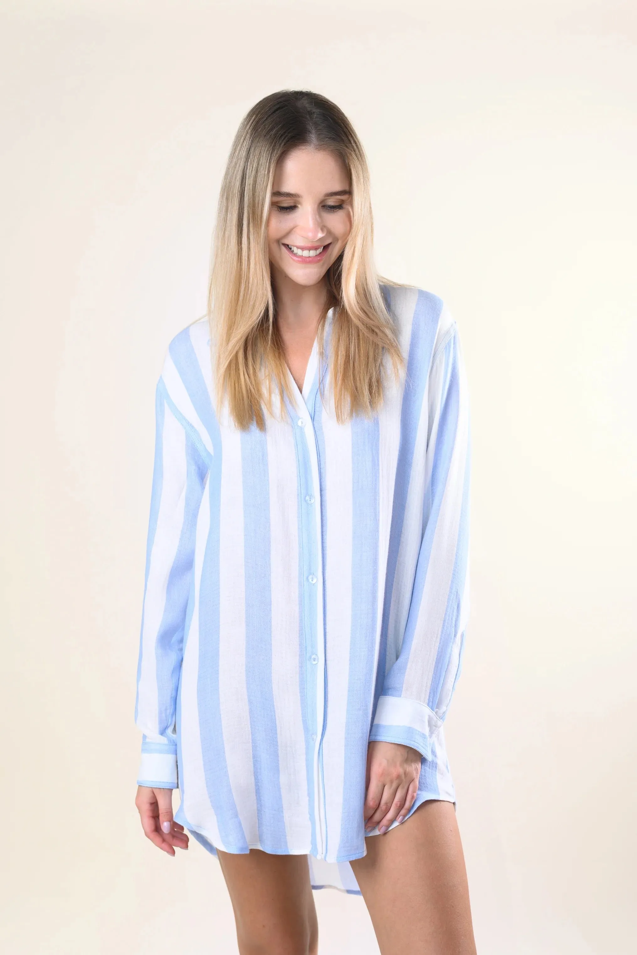 Positano Striped Shirtdress