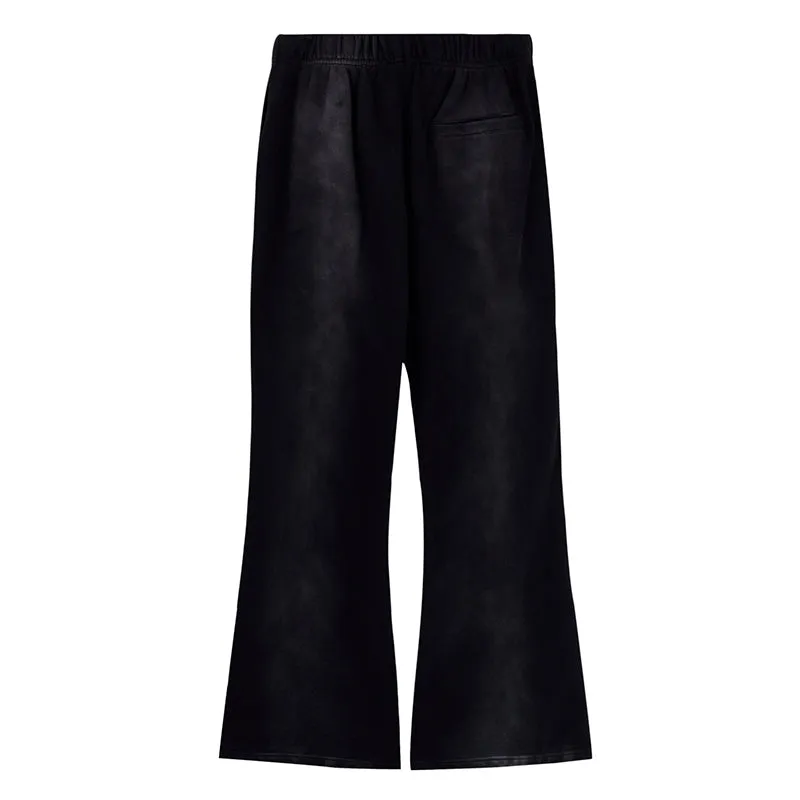 Purple Brand Wordmark Repeat Flare Grey Pants
