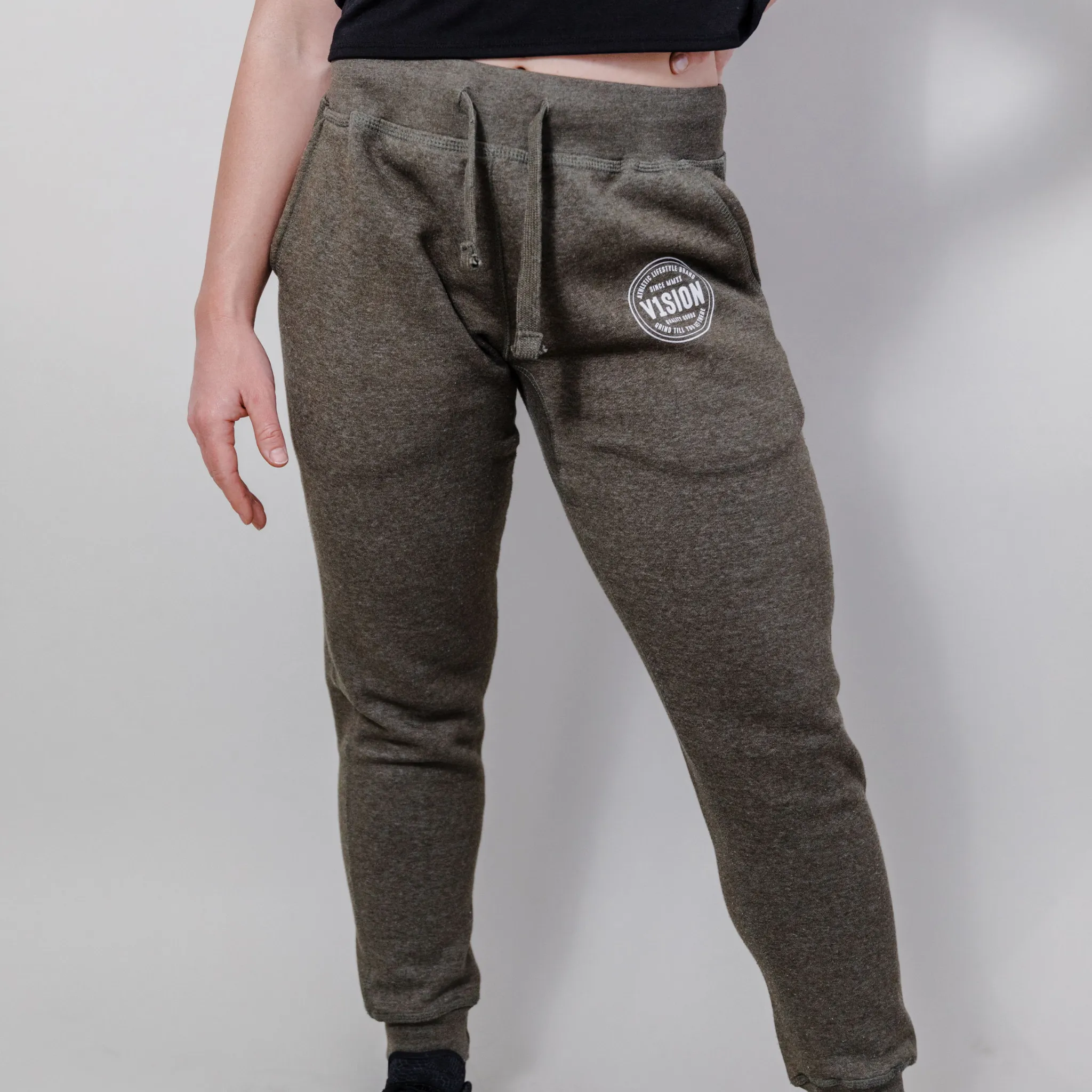 "Grind Till You Get There" Premium Joggers "Military Green"