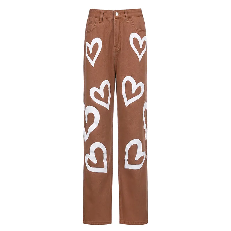 "LOVE PRINT" JEANS N022606
