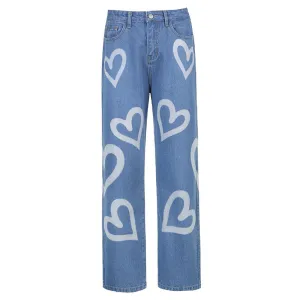 "LOVE PRINT" JEANS N022606