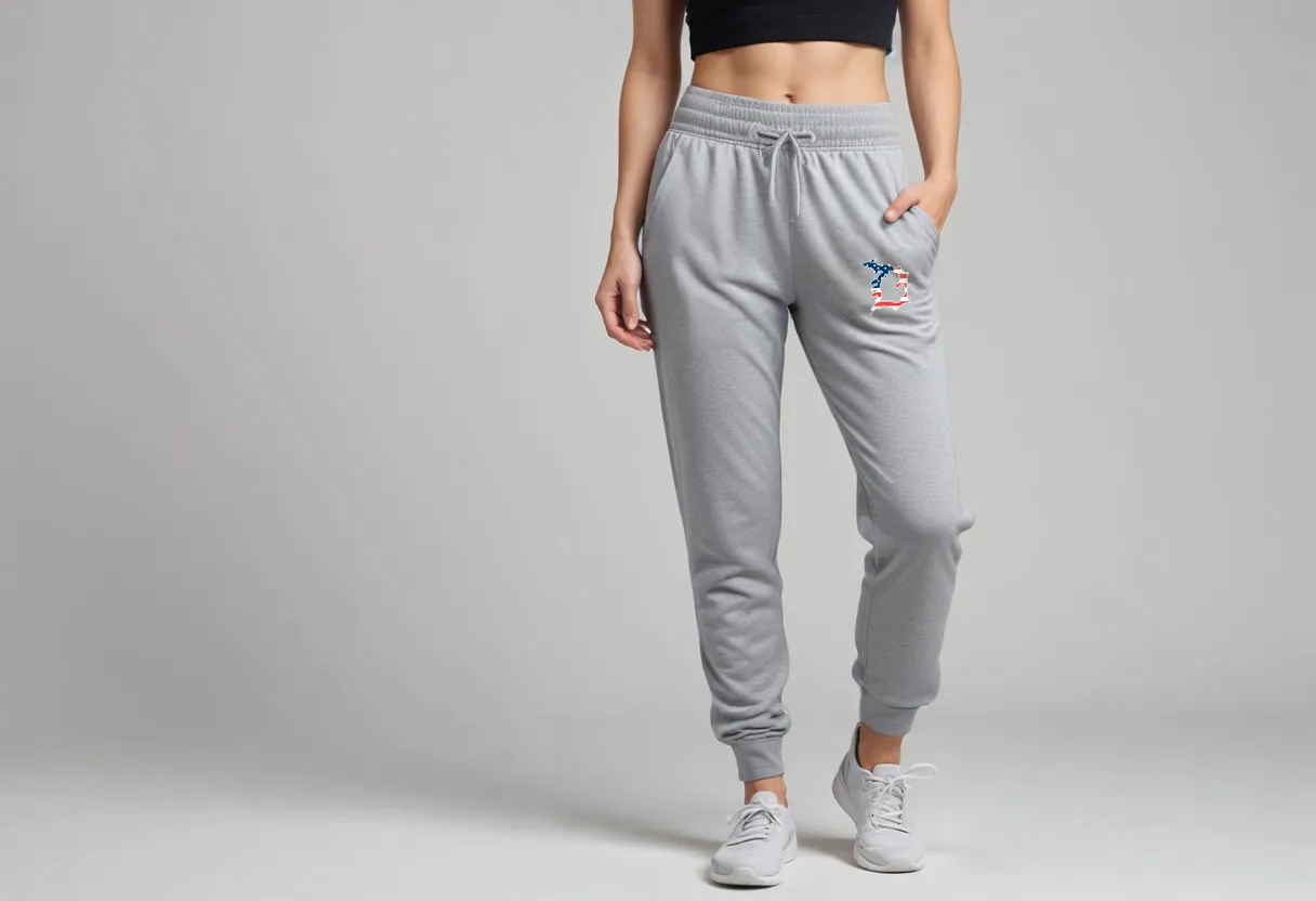 "Michigan D Flag" Ladies' Fitted Joggers