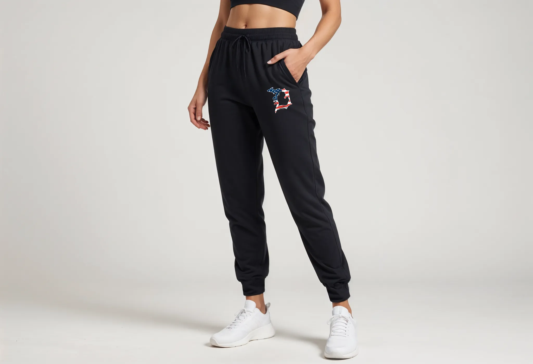"Michigan D Flag" Ladies' Fitted Joggers