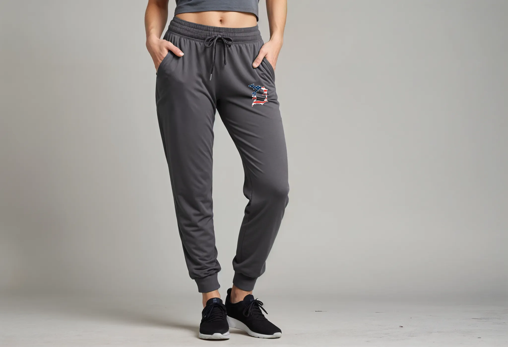 "Michigan D Flag" Ladies' Fitted Joggers